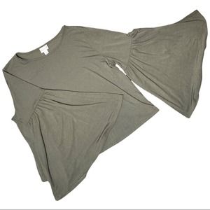 Ava & Viv Knit Tee Plus Size X Womens Shirt Top Bell Sleeve